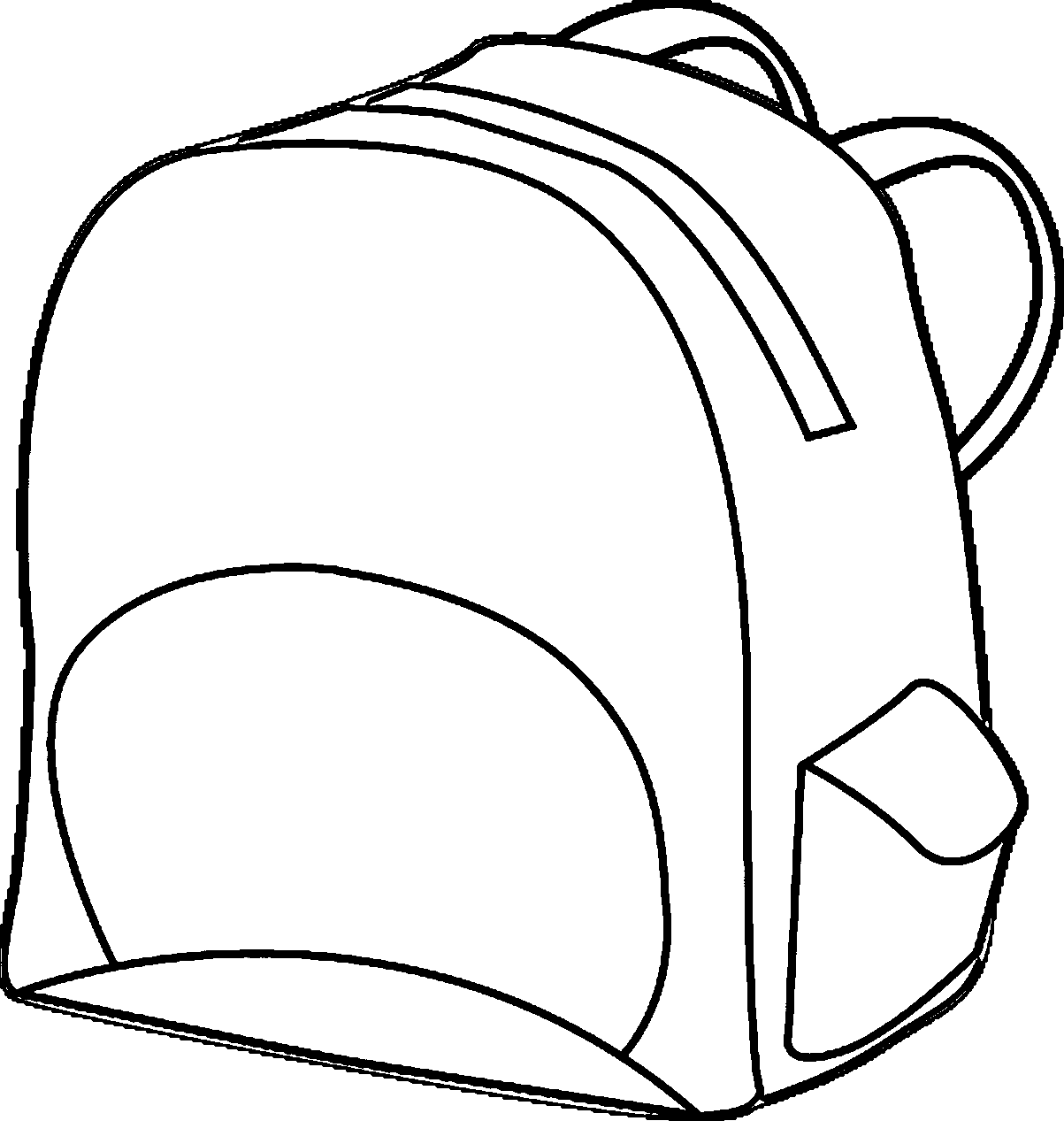 Раскраска рюкзак школьный