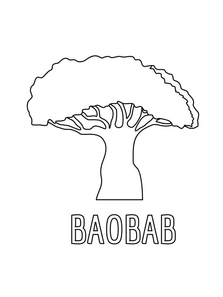 Раскраска Баобаб