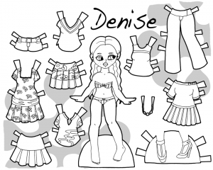 Бумажная кукла Дениз