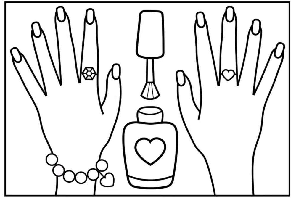 Картинка рука для детей раскраска