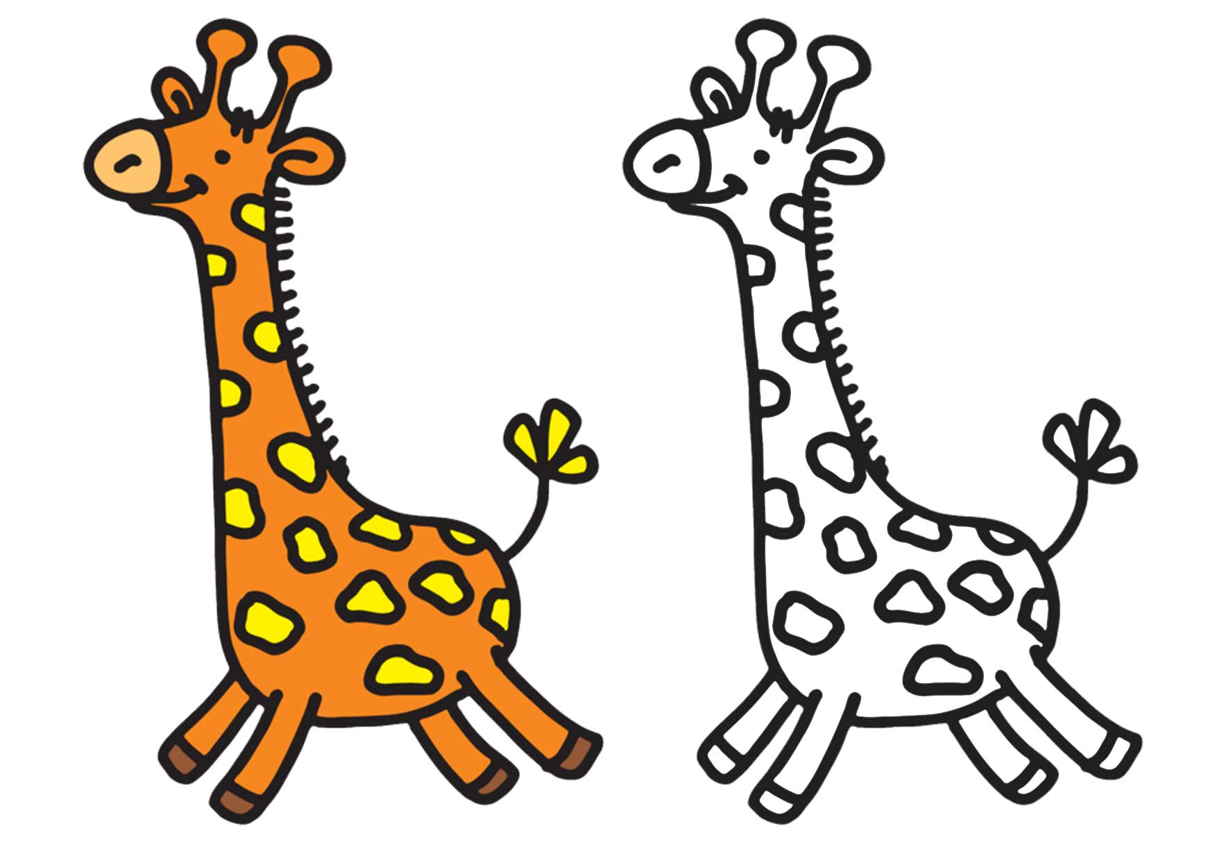Детский рисунок жирафа