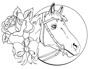 Лошадь с розой