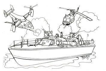 Вертолеты и корабль
