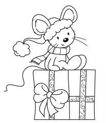 Мышь на подарке
