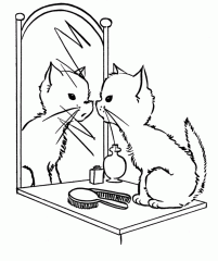 Зеркало с котом