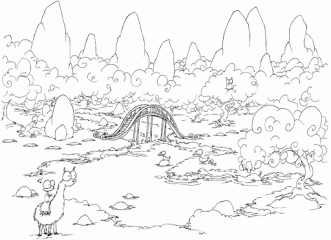 Парк с мостом