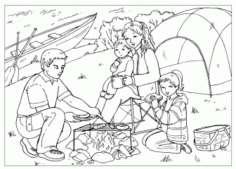 Семья в палатках