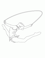 Гимнастка со скакалкой
