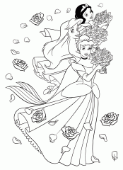 Принцессы Диснея с цветами