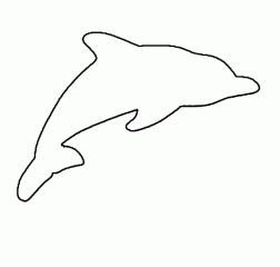 Трафарет дельфина
