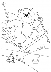 Медведь на лыжах