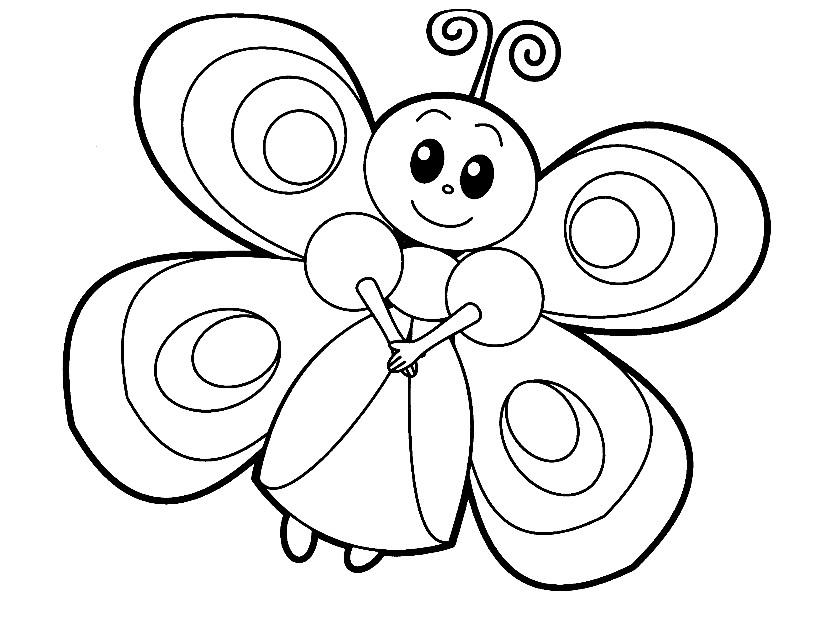 Раскраска Бабочка — Мир раскрасок