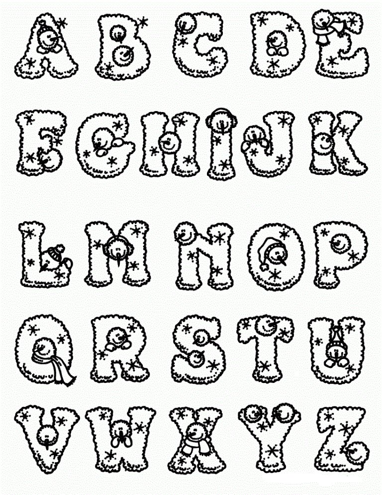 Раскраска Английские буквы