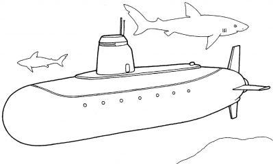 Подводная лодка с акулами