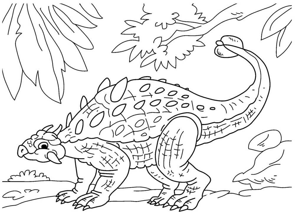 Раскраска динозавр юрского периода (просто)