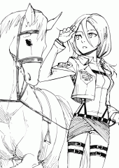 Микаса и конь