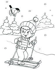 Мальчик на лыжах