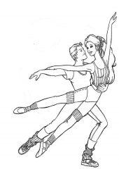 Раскраска Кен и Барби гимнасты