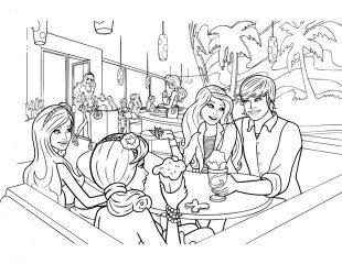 Барби и Кен в кафе