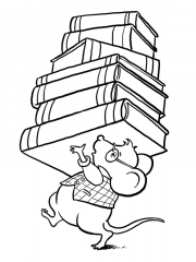 Мышонок с книгами