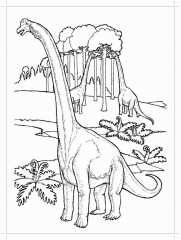 Раскраска бронтозавр