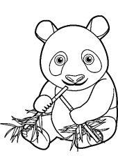 Панда с бамбуком