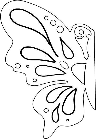 Шаблон и трафарет бабочки для вырезания из бумаги