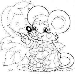 мышка с клубникой
