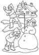 Дети и снеговик