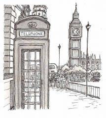 Лондон. Телефонная будка