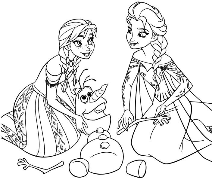 Инструкция к игре «Холодное сердце: Эльза и Анна раскраска»
