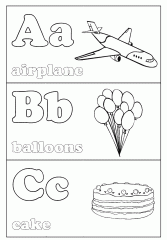 Буквы A, B, C