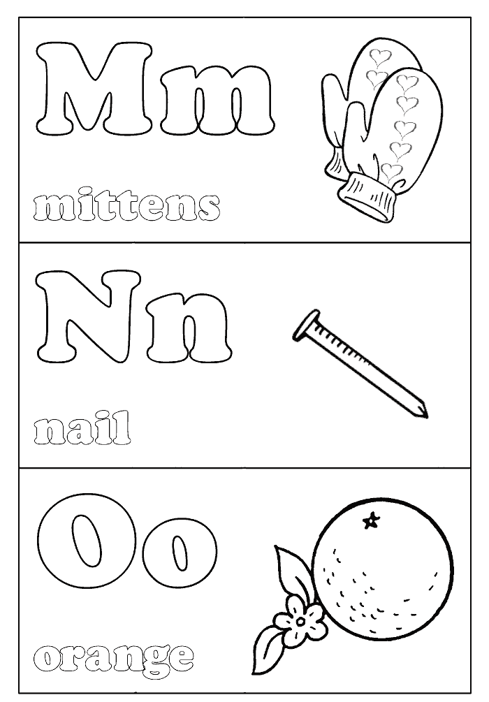 Раскраски алфавит английских букв для детей распечатать