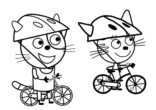 Три кота на велосипедах