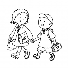 Рисунок Дружба девочка и мальчик