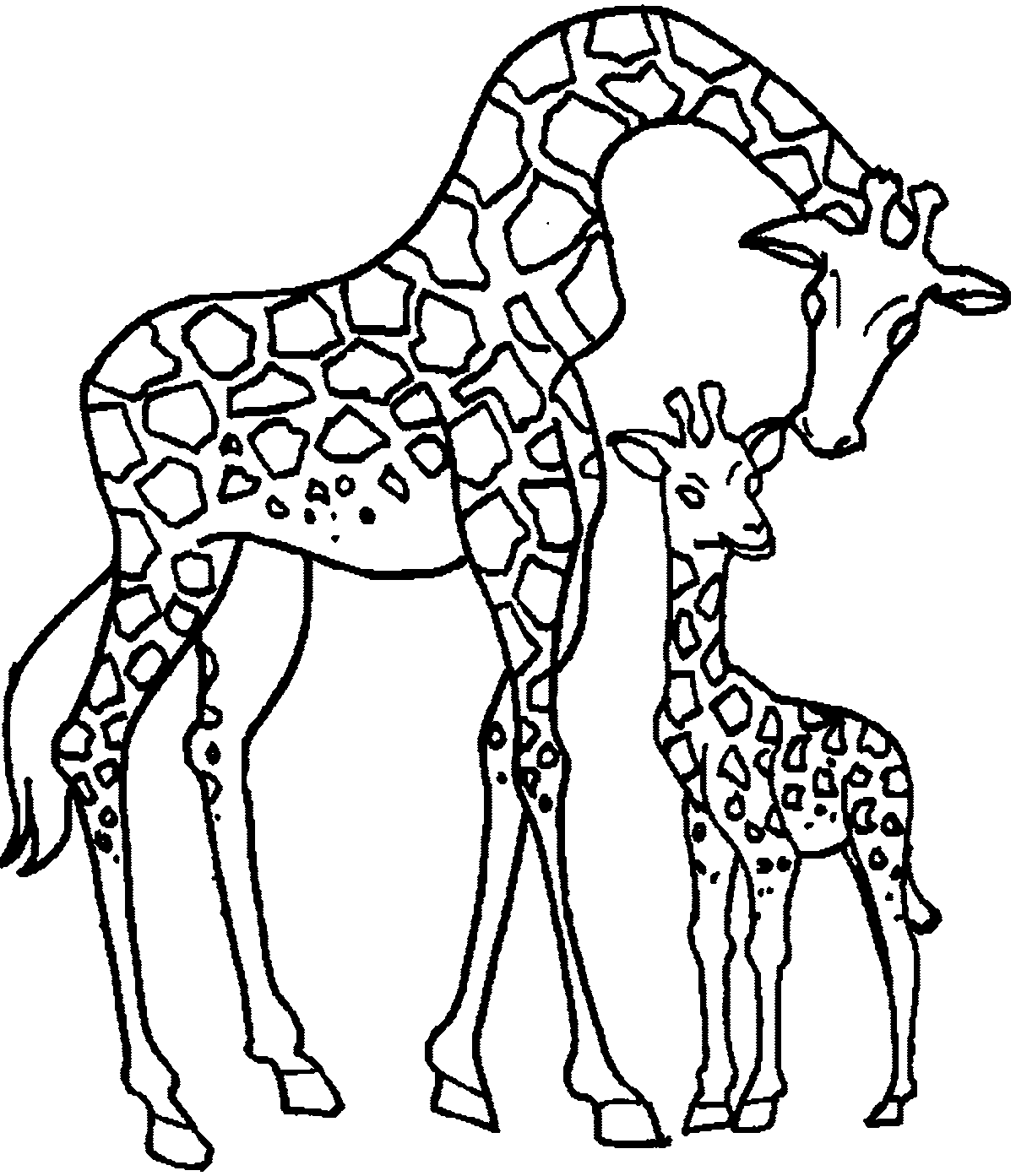 Картинки раскраски жирафов (55 фото)
