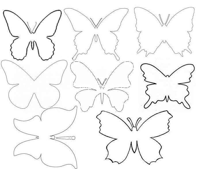 Декор стен бабочками своими руками: трафареты, шаблоны для вырезания из бумаги, фото