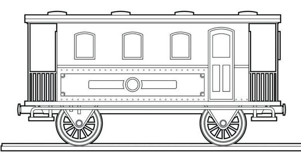Раскраска поезд. Распечатать картинки поезда с вагонами.