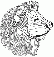 рисунок голова льва