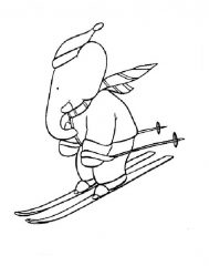 Слон на лыжах