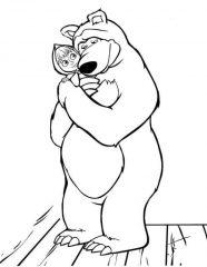 Рисунок Маша и медведь