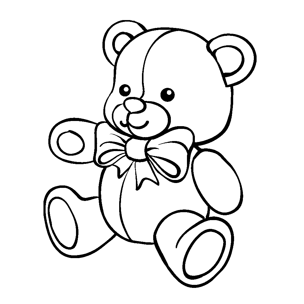 Медвежонок раскраска для детей