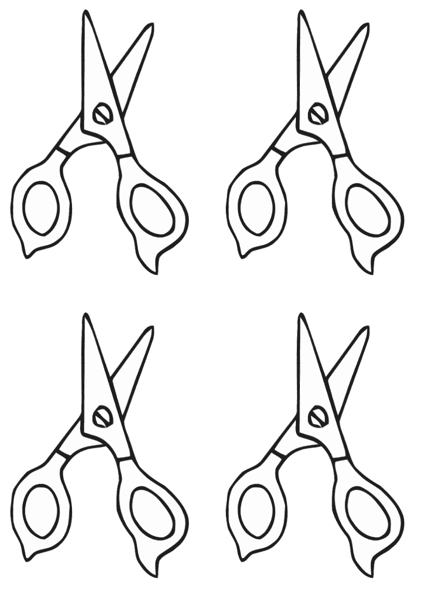 Картинка раскраска ножницы