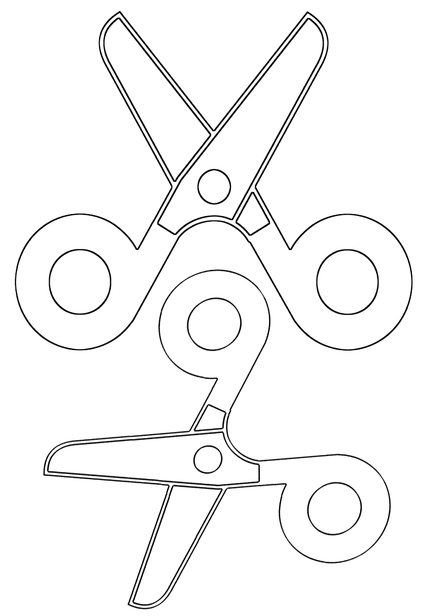 Картинка раскраска ножницы