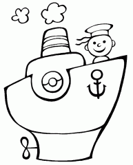Корабль с моряком