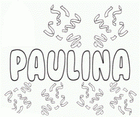 Раскраски Имена Паулина