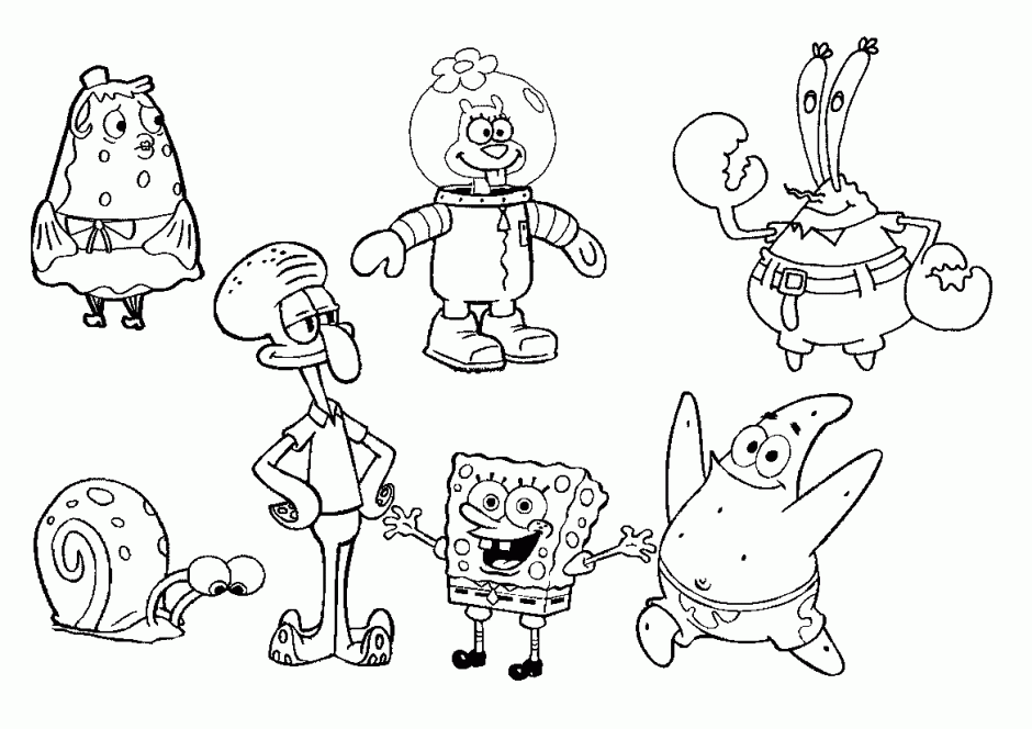 Spongebob Раскраски