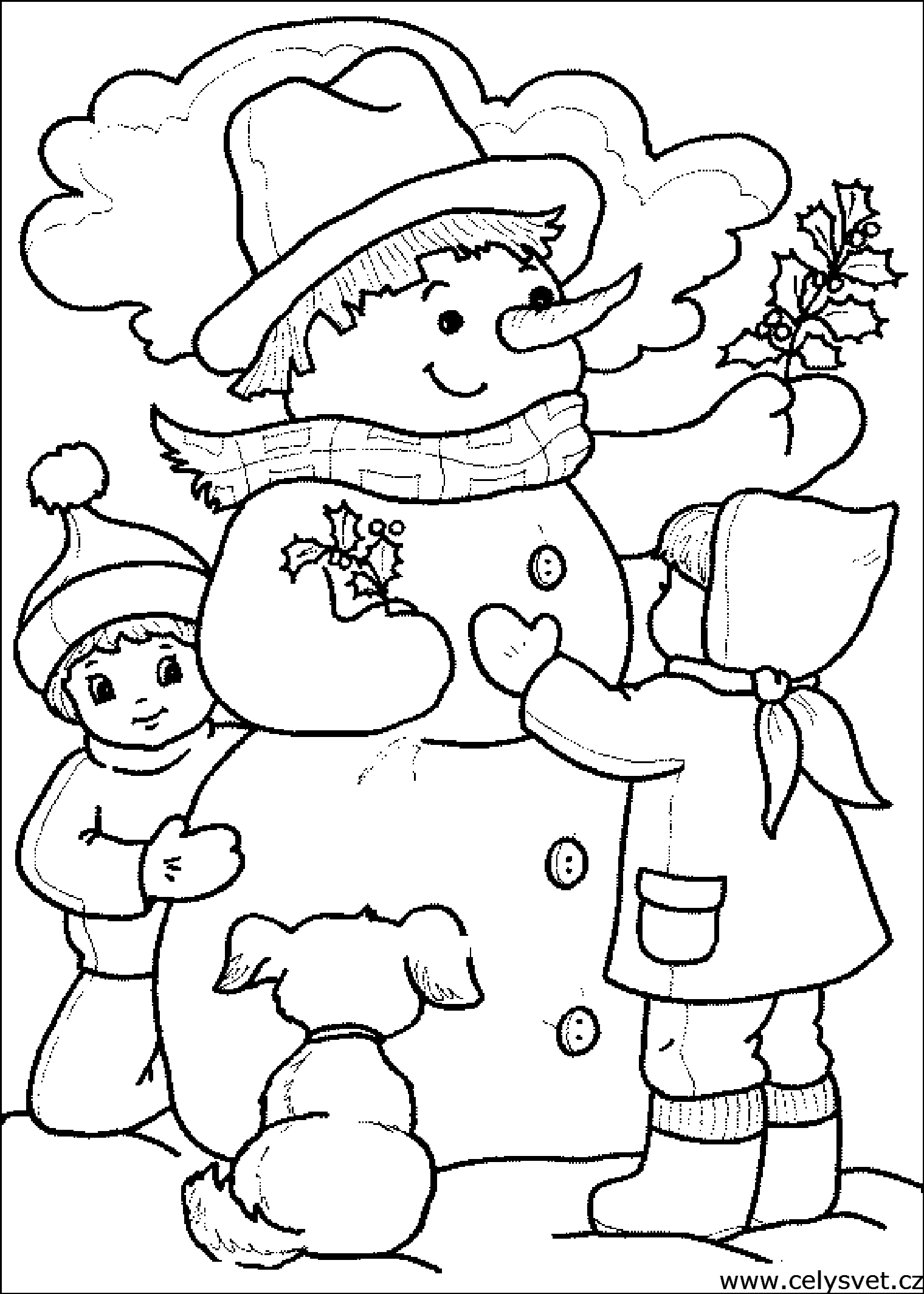 Зимние новогодние раскраски для детей