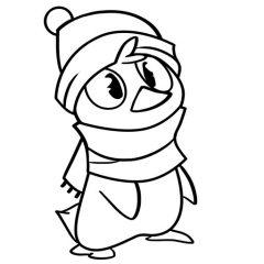 Пингвиненок в шапке