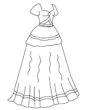 Платье с баской